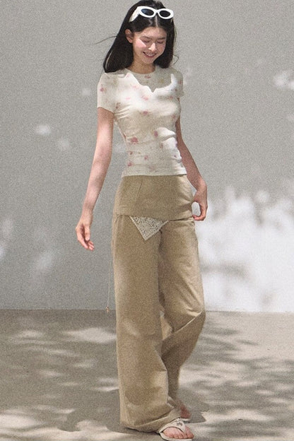 Printed Short Sleeve Top