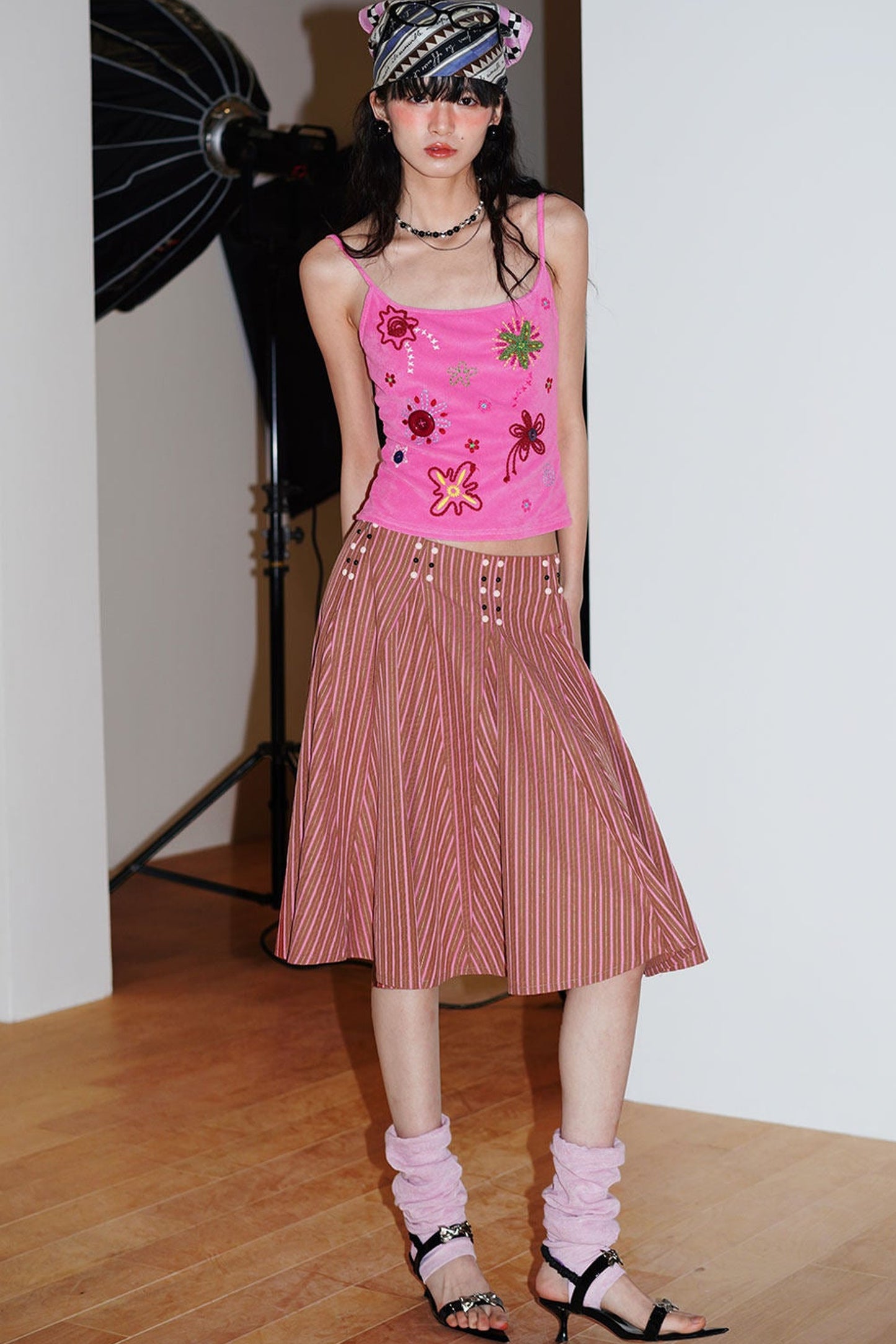Colorful Rope Embroidery Camisole