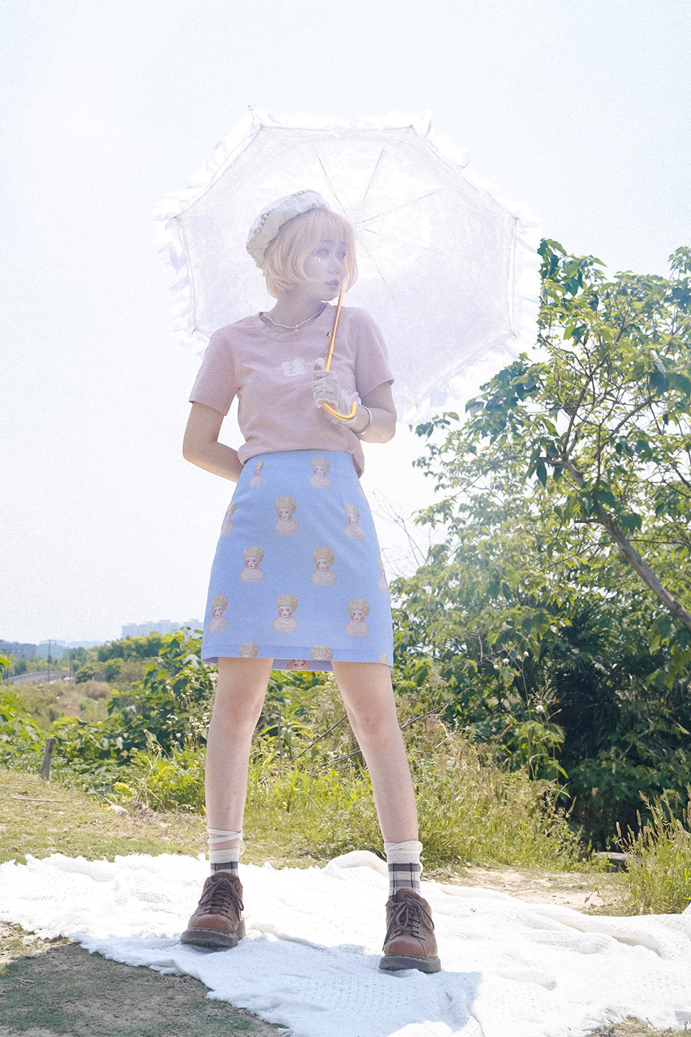 Hand-Painted Ceramic Doll Skirt