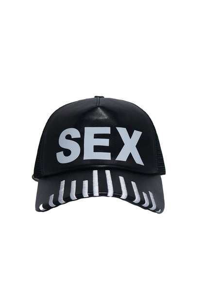 Leather Print Embroidered Baseball Cap