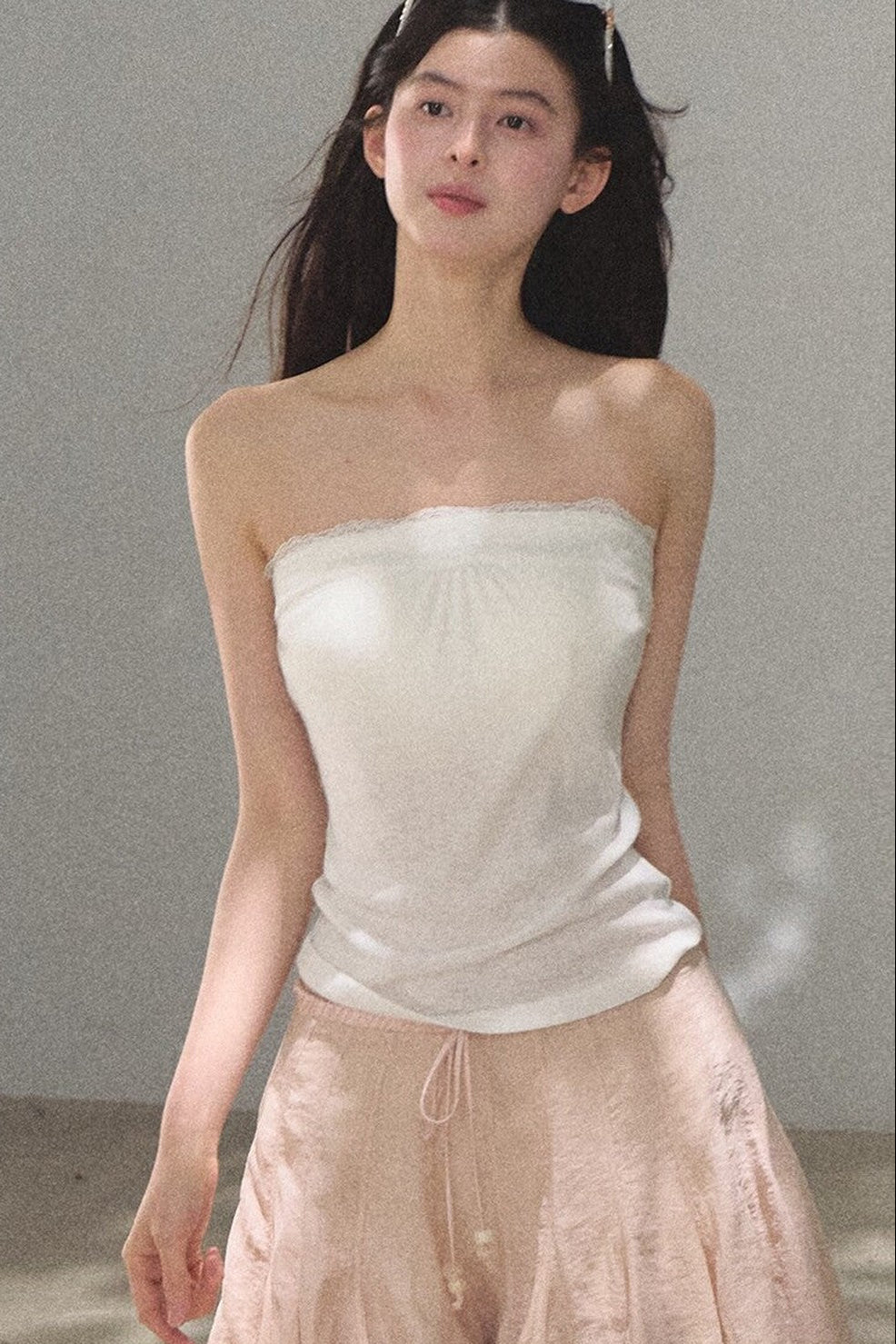 Linen Lace Off-Shoulder Top