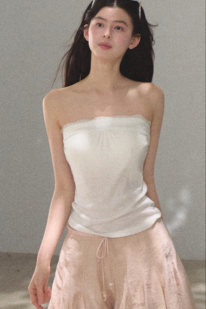 Linen Lace Off-Shoulder Top