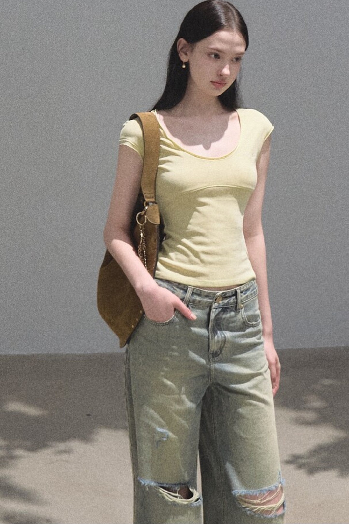 Lyocell Embroidered Waist Top
