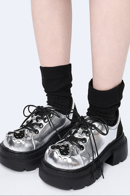 Punk Silver 6.5cm Sole Platform Shoes