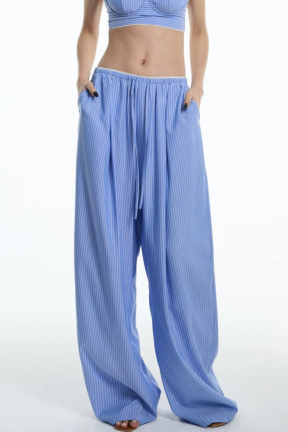 Nautical Striped Lace Pants