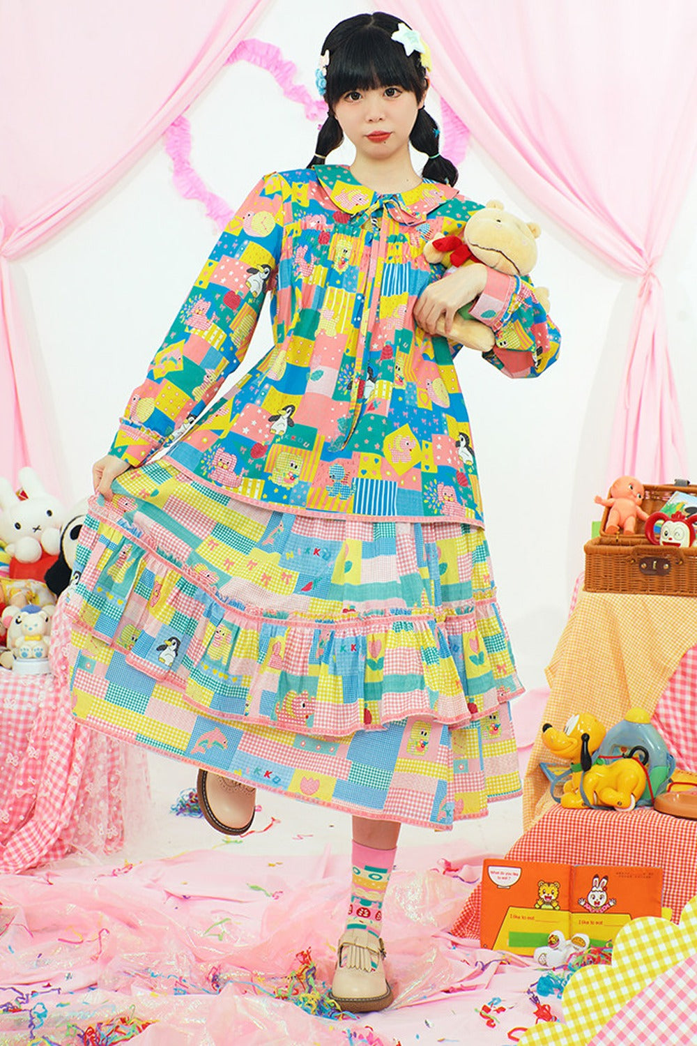 Jupe imprimée de style japonais