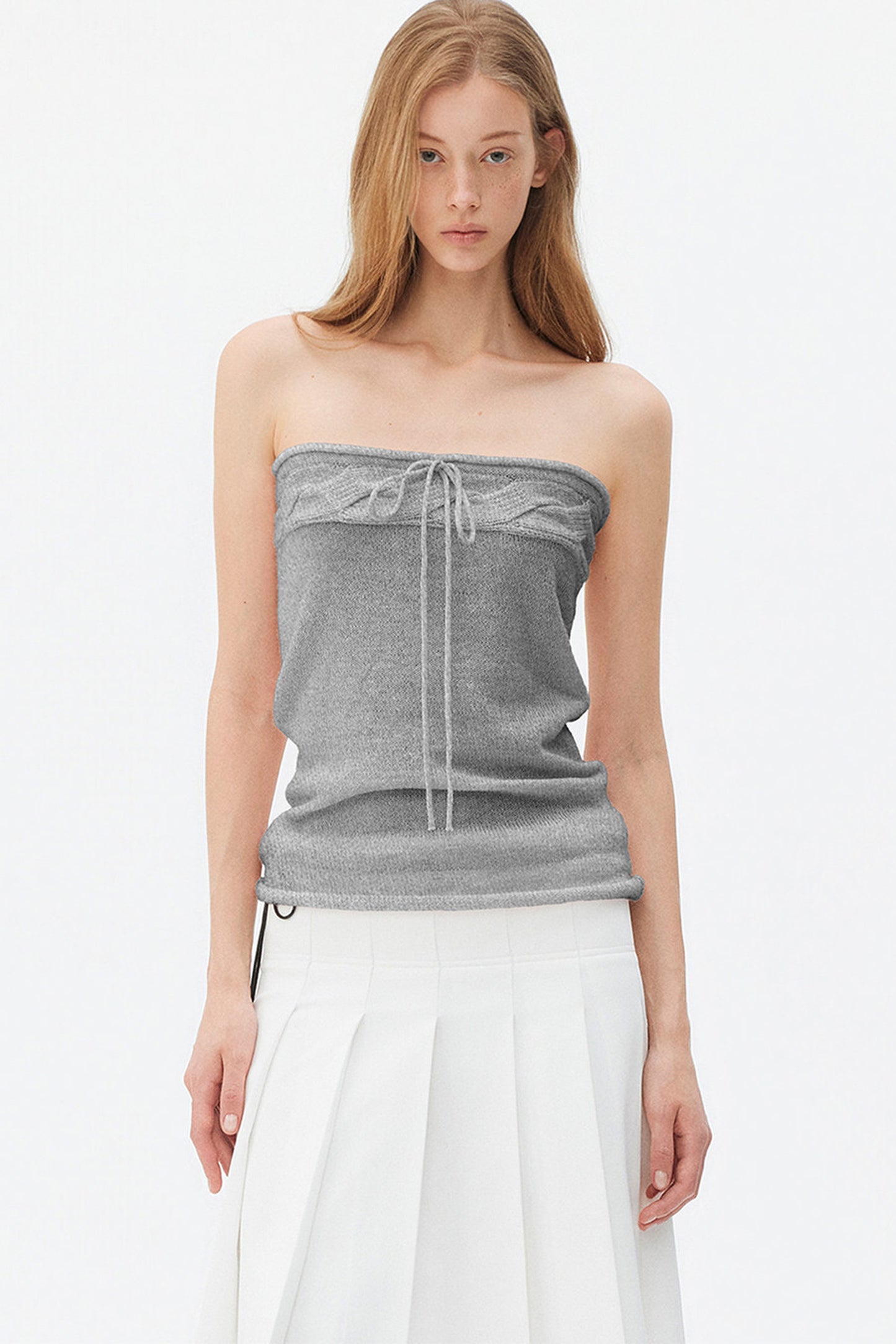 Wool Mohair Cable Knit Top