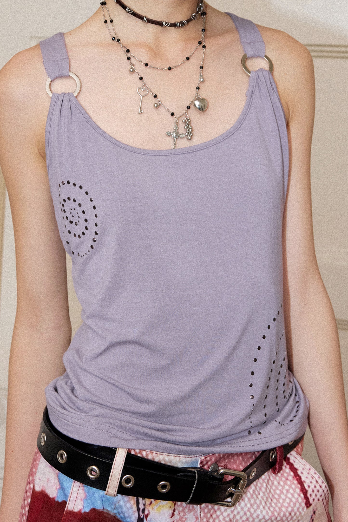 Circular Ruins Rhinestone Tank Top