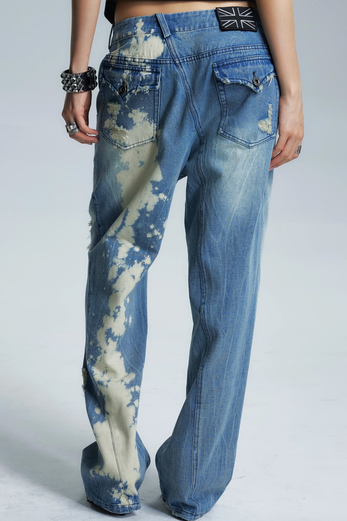 Vintage Washed Denim Pants