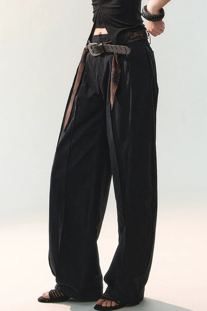 Silk Tie Waist Trousers