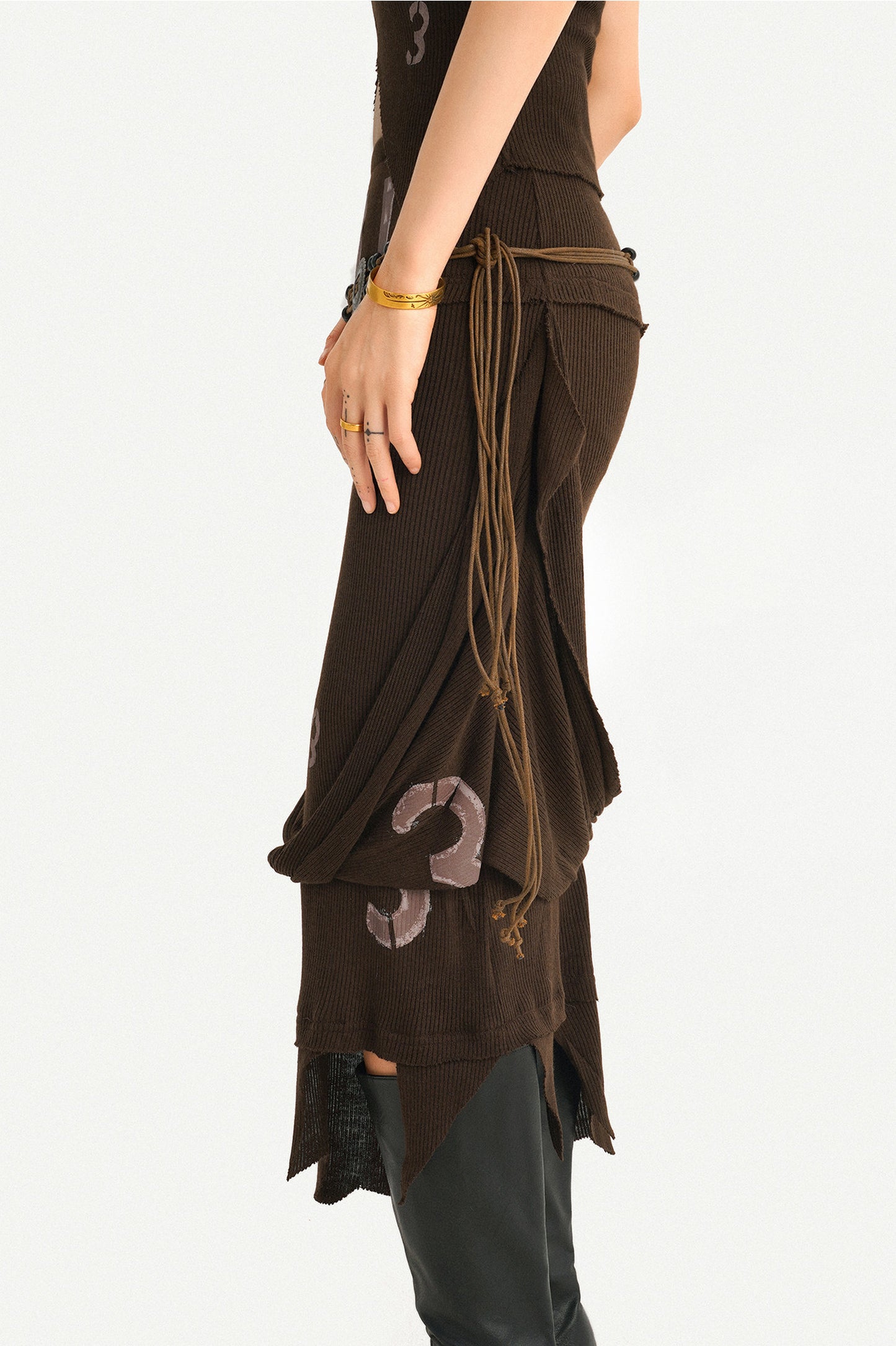 90s Cutout Knit Vest and Skirt Set-Up