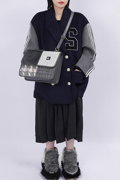 Y2K Color-Blocking Crossbody Bag