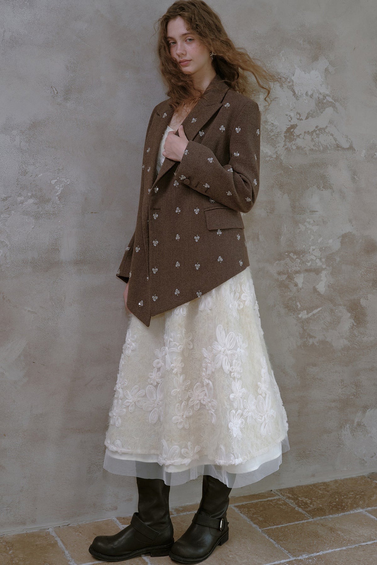 Beaded Woolen Blazer