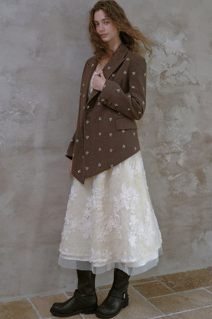 Beaded Woolen Blazer