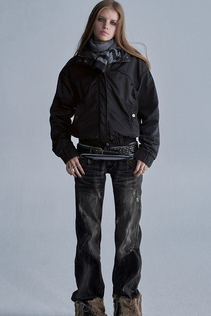 Fleece Lined Nylon Jacket