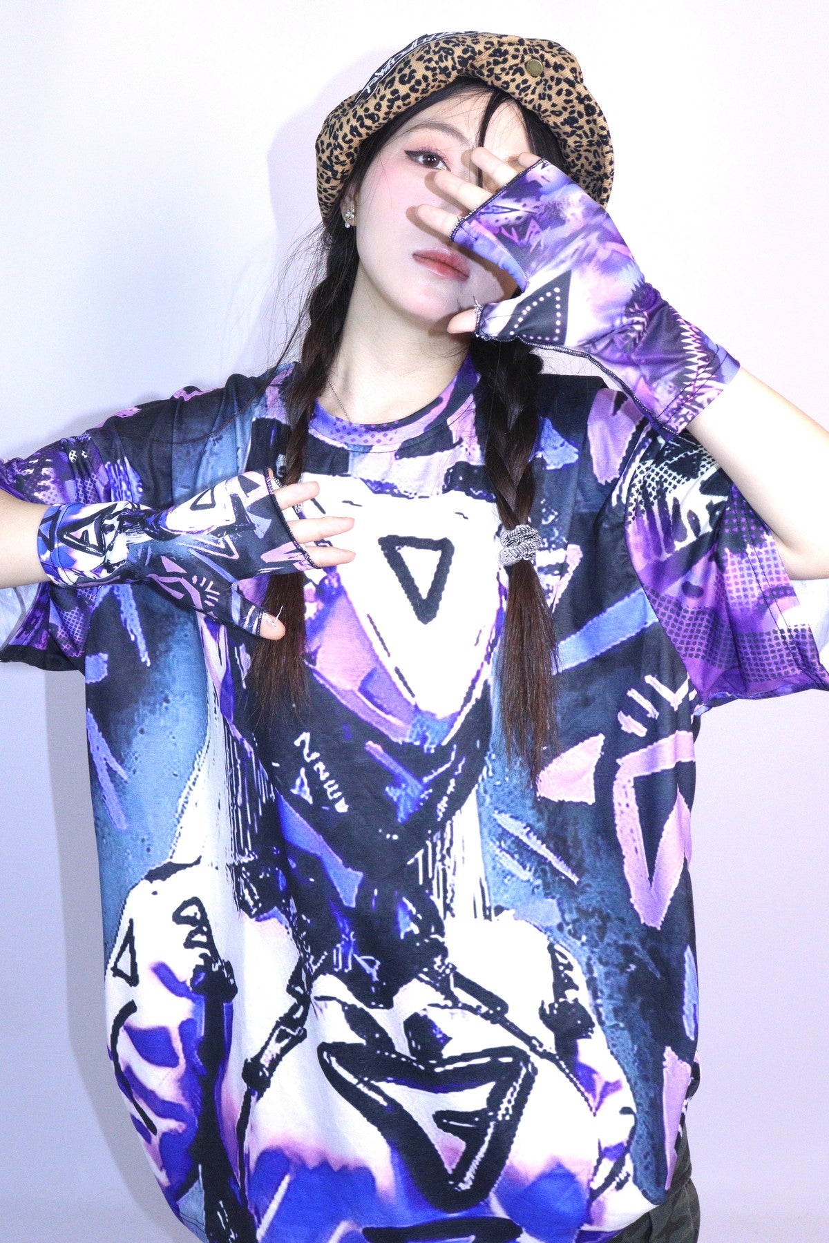 Loose Cyber Mechanical Short Sleeve Tee Set-Up