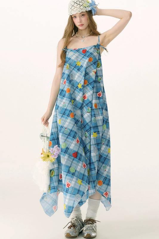 Sweet Dreams Blue Plaid Dress