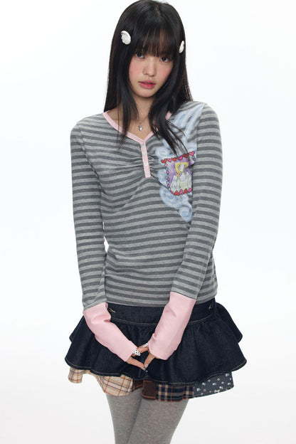 Striped Long Sleeve T-Shirt