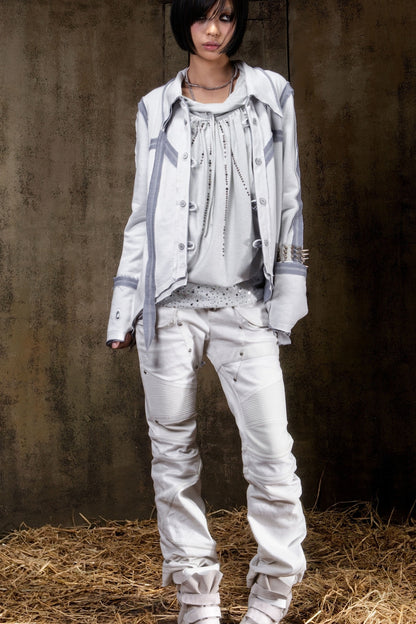 Two-Way Raw Edge Outerwear Shirt