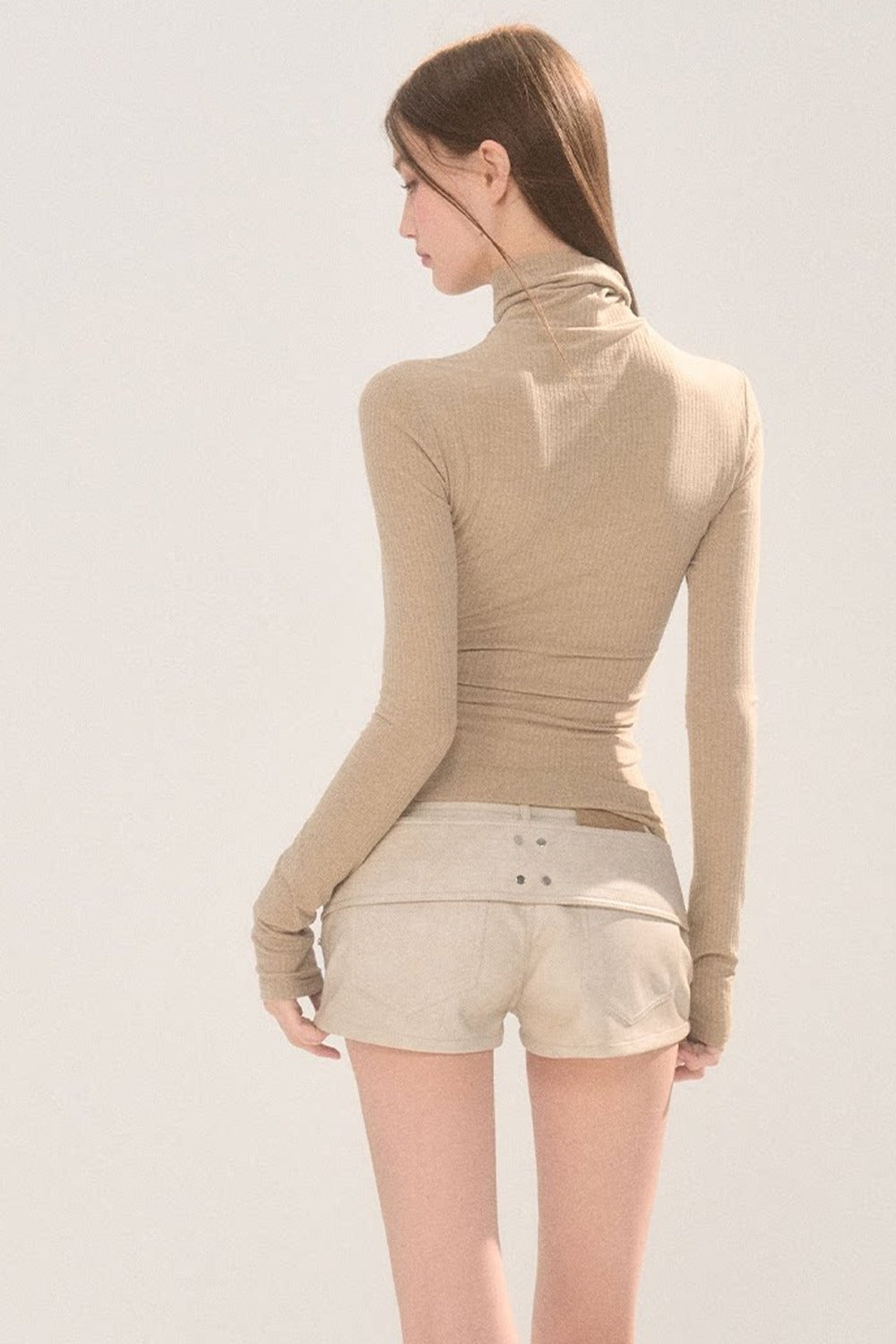 Faux Leather Belted Shorts