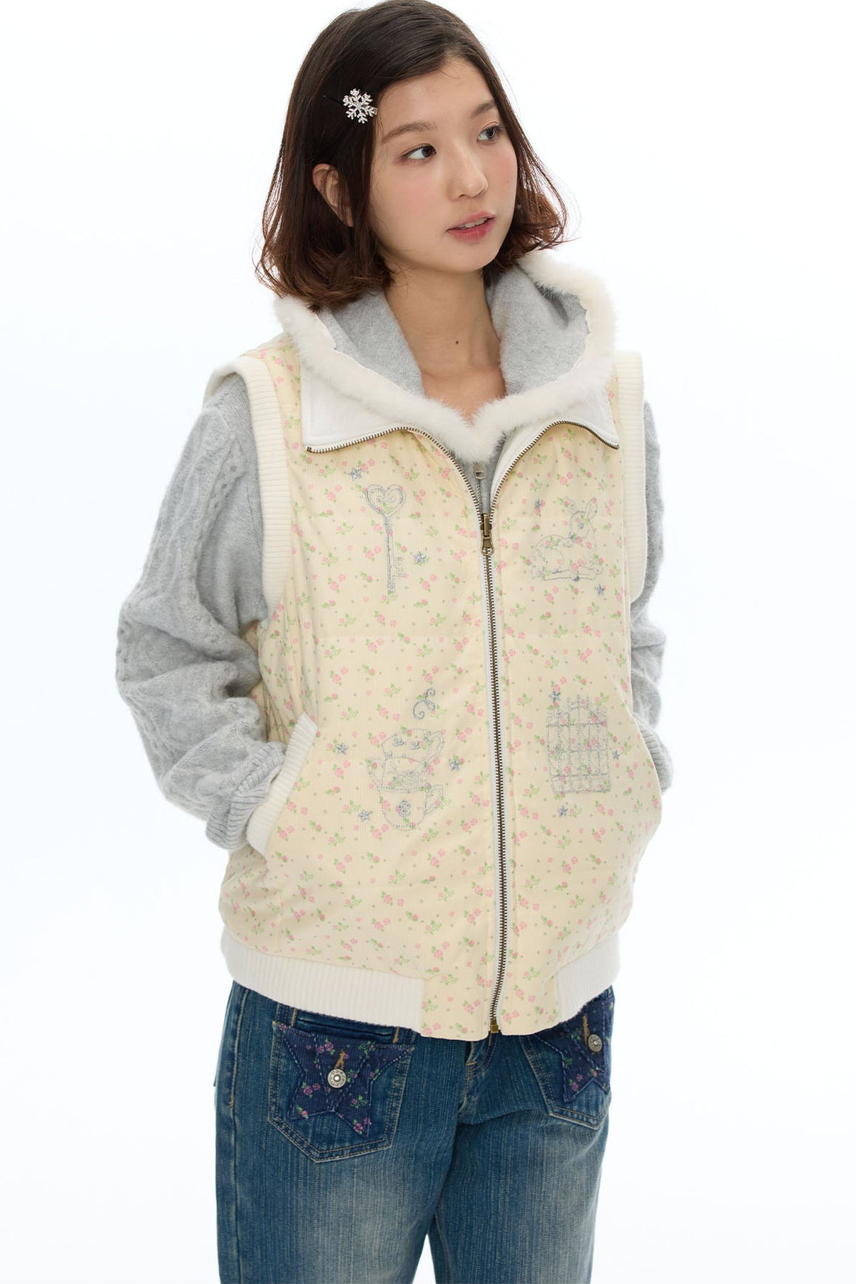 Reversible Cotton Padded Gilet