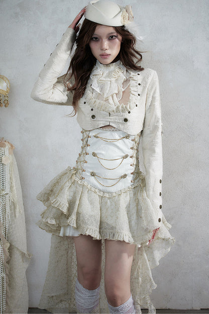 Victorian Lace Asymmetrical Dress Set-Up