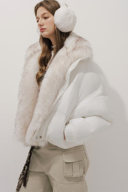 White Cotton Puffer Coat
