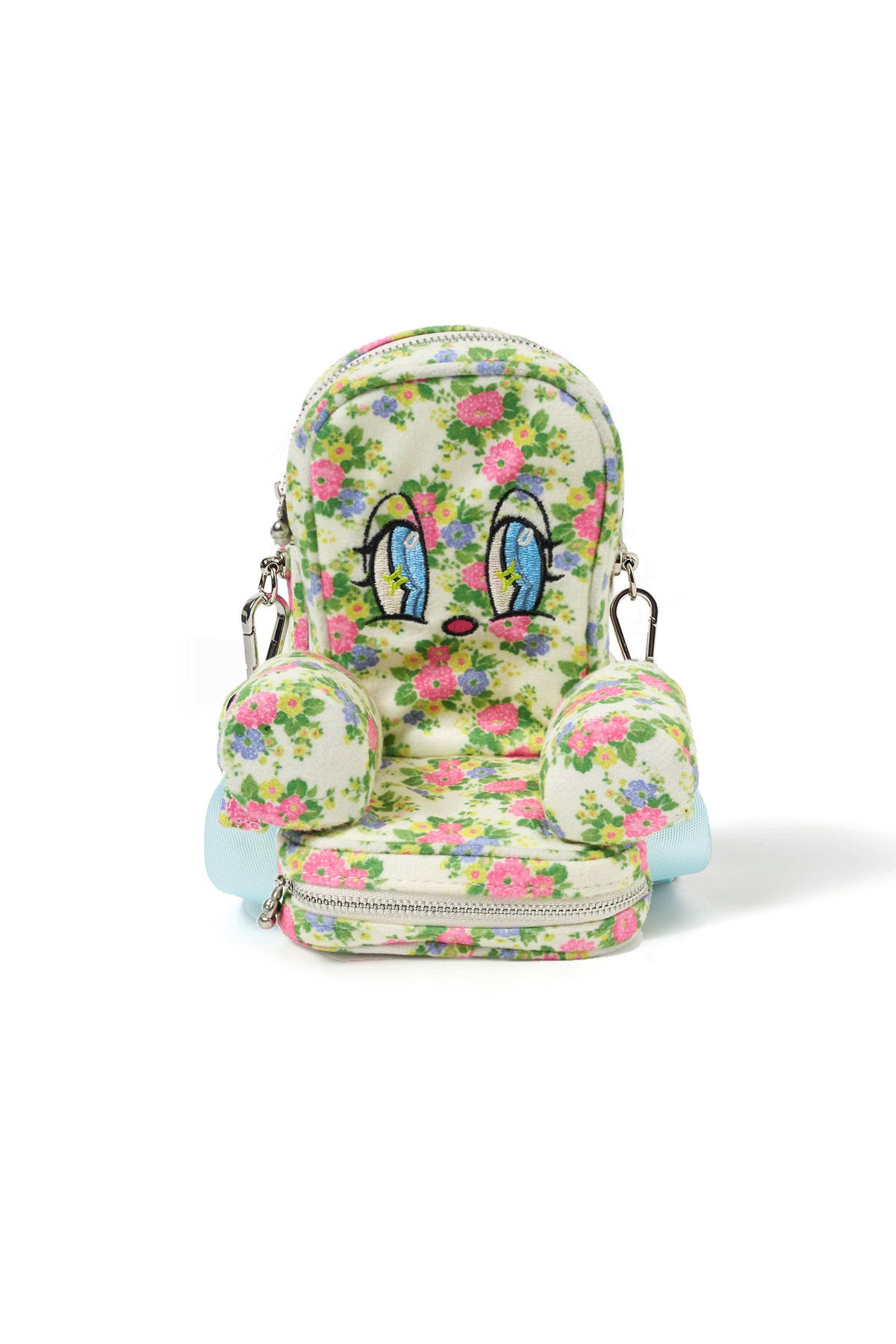 Borsa a tracolla a quadri floreali stile sofa