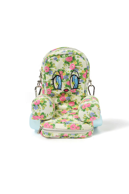 Borsa a tracolla a quadri floreali stile sofa