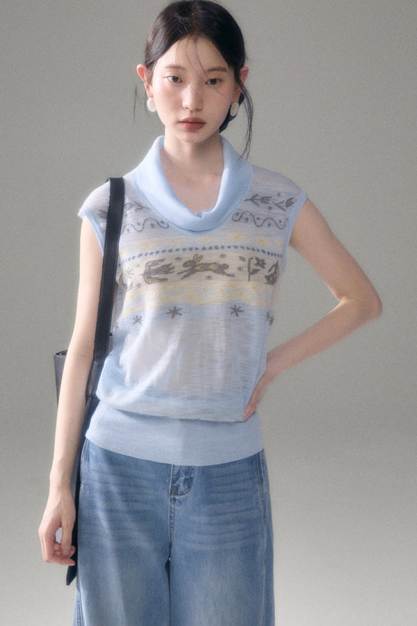 Bunny Fair Isle Knit Vest