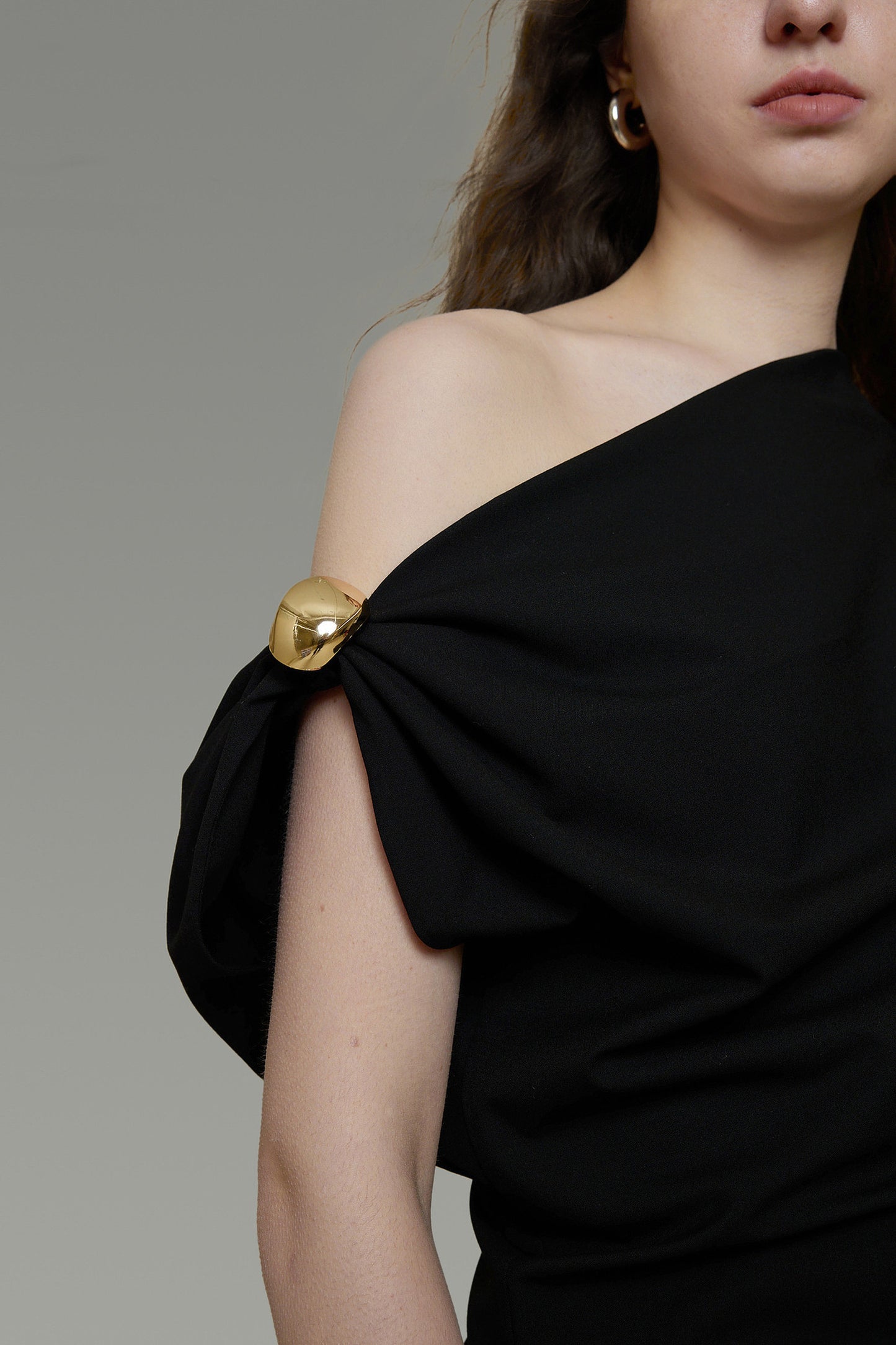 Asymmetrical Black A-Line Dress