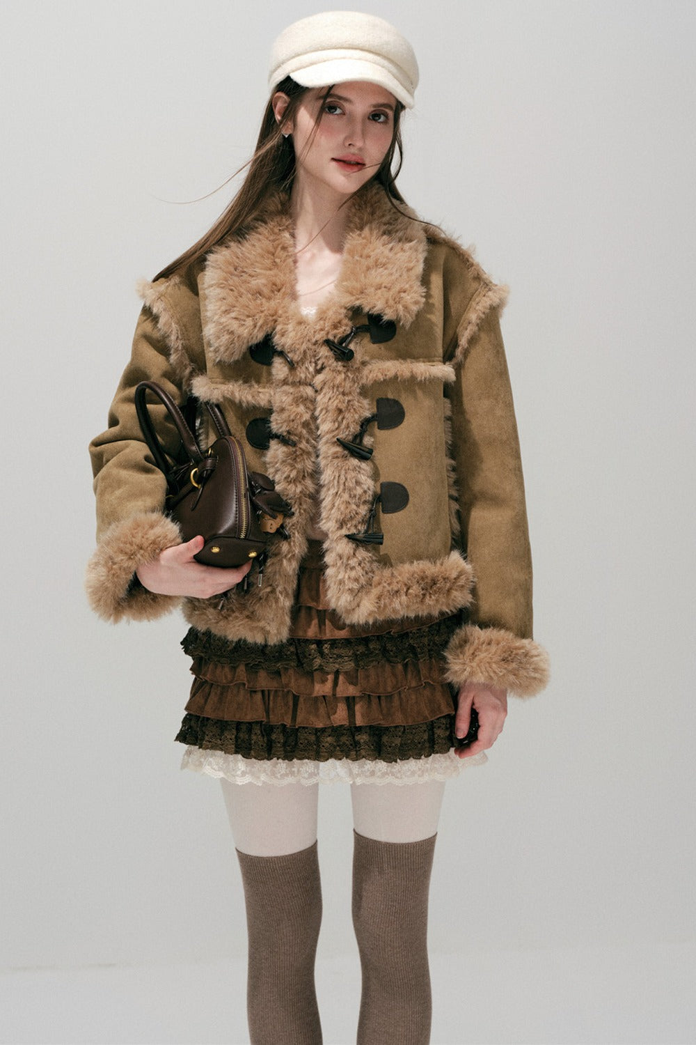 Caramel Eco-Fur Coat
