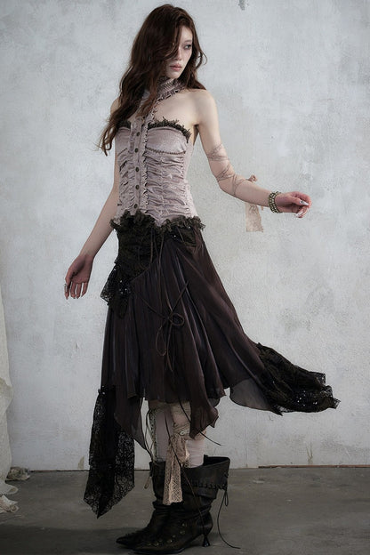 Baroque Velvet Lace Top