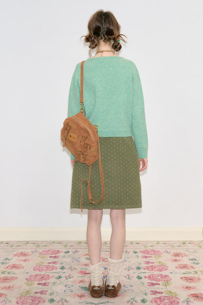 Green Polka Dot Bodycon Skirt