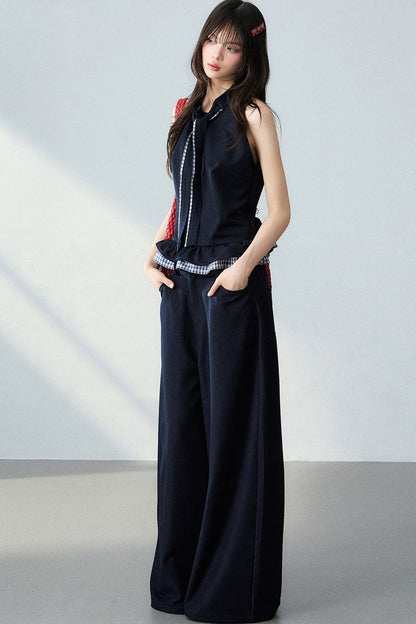 Ensemble Carreaux en Jean avec Finition Dentelle