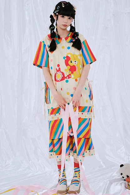 Rainbow Diary Hemdblusenkleid