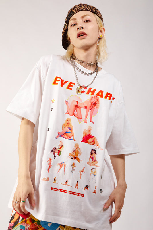 Eye Chart Oversized Graphic T-Shirt