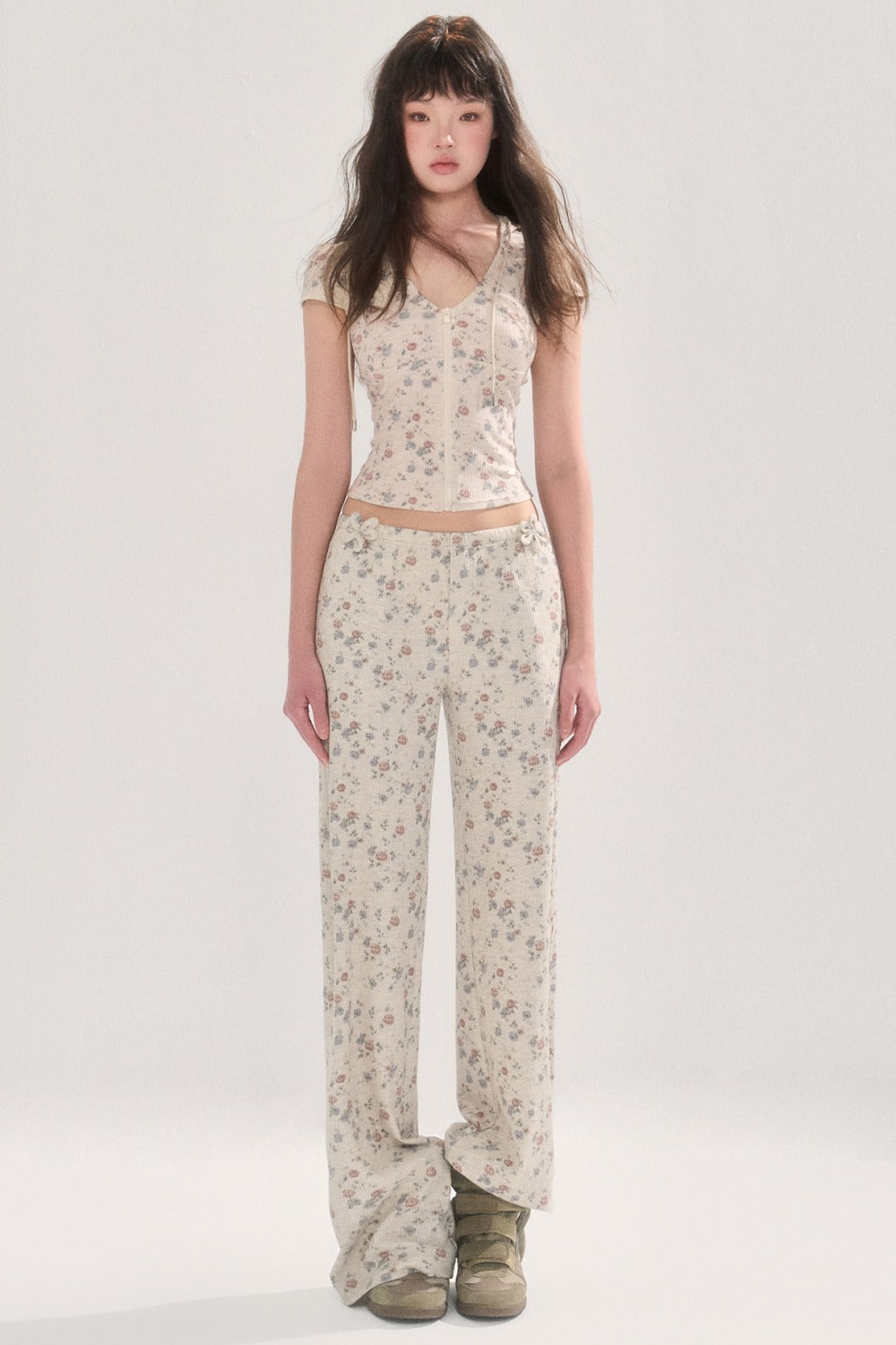 Floral Straight-Leg Pants