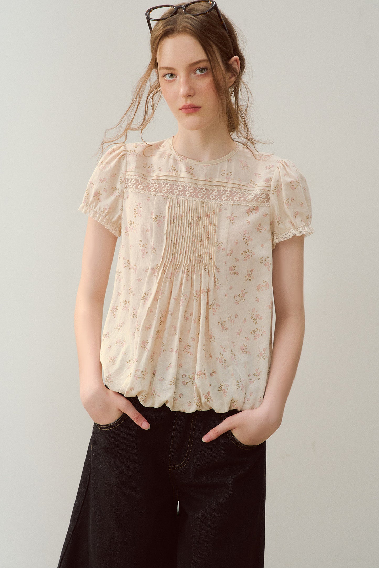 Vintage Floral Lace Blouse