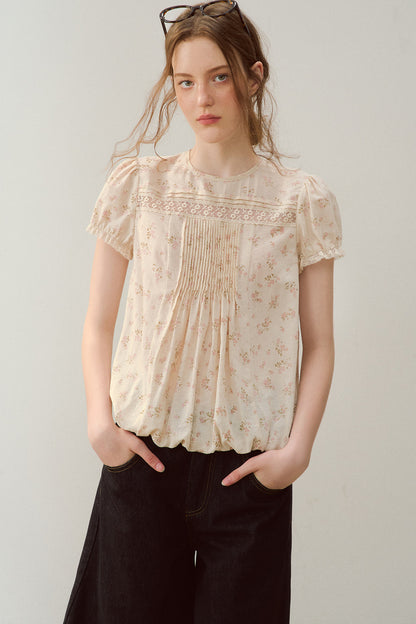 Vintage Floral Lace Blouse