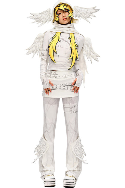 Angel Print Wing Pants