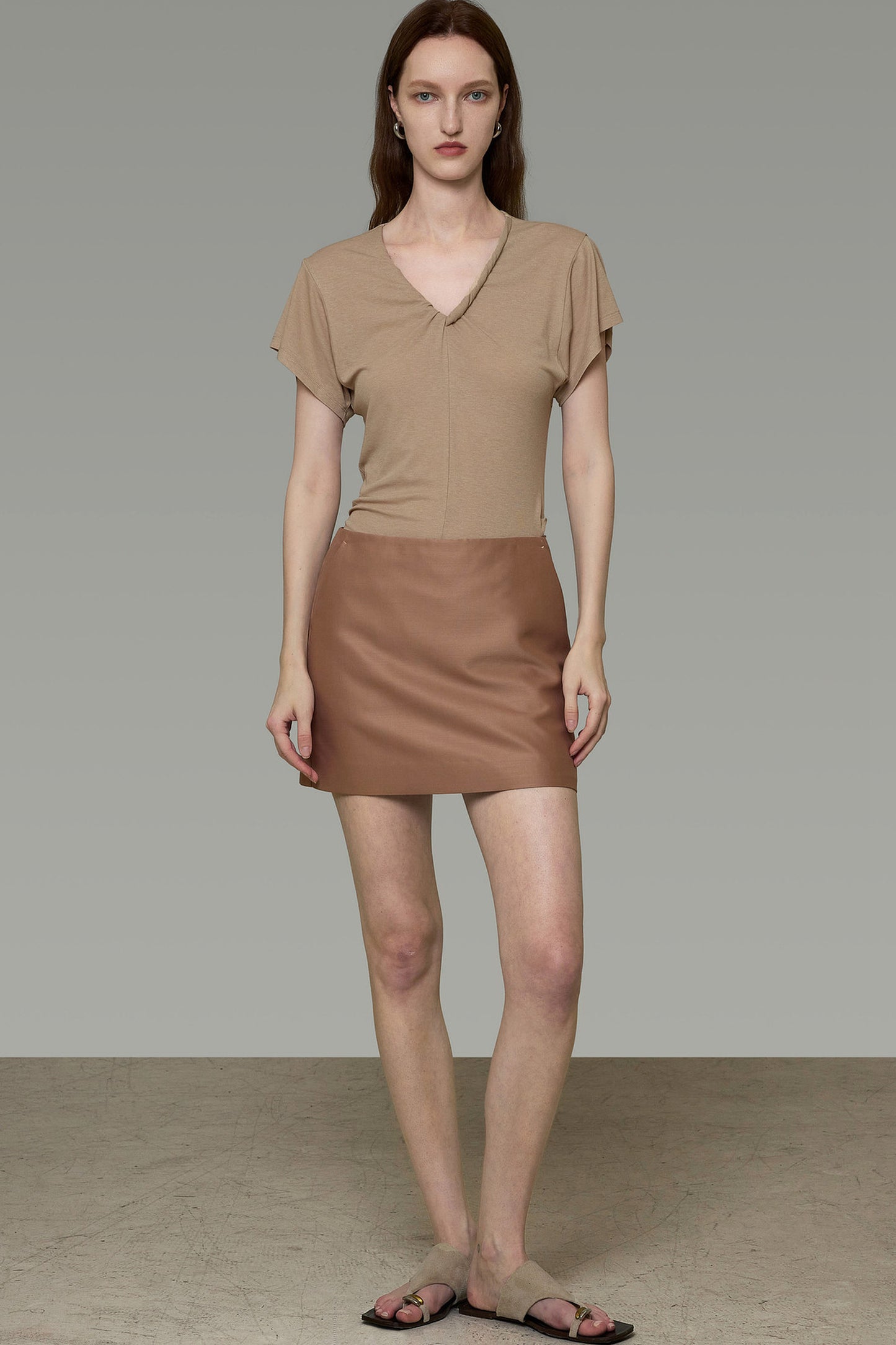 High-Waisted Straight Skirt