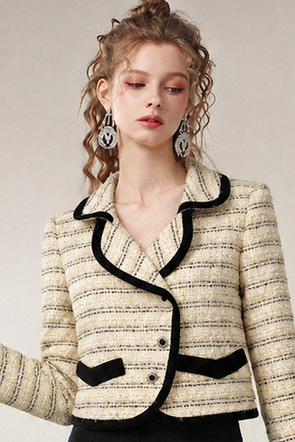 Straight Body Turn-Down Collar Jacket