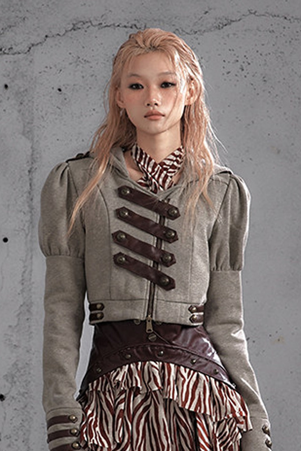 Napoleon Hooded Puff-Sleeve Sweatshirt