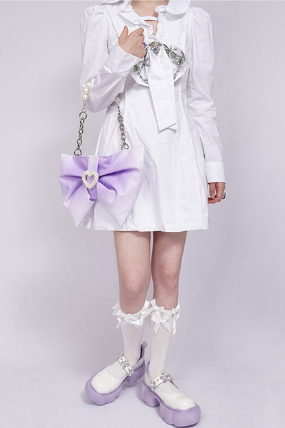 Gradient Bowknot Shoulder Bag