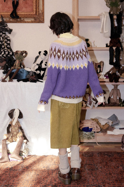 Coarse Knit Fair Isle Sweater