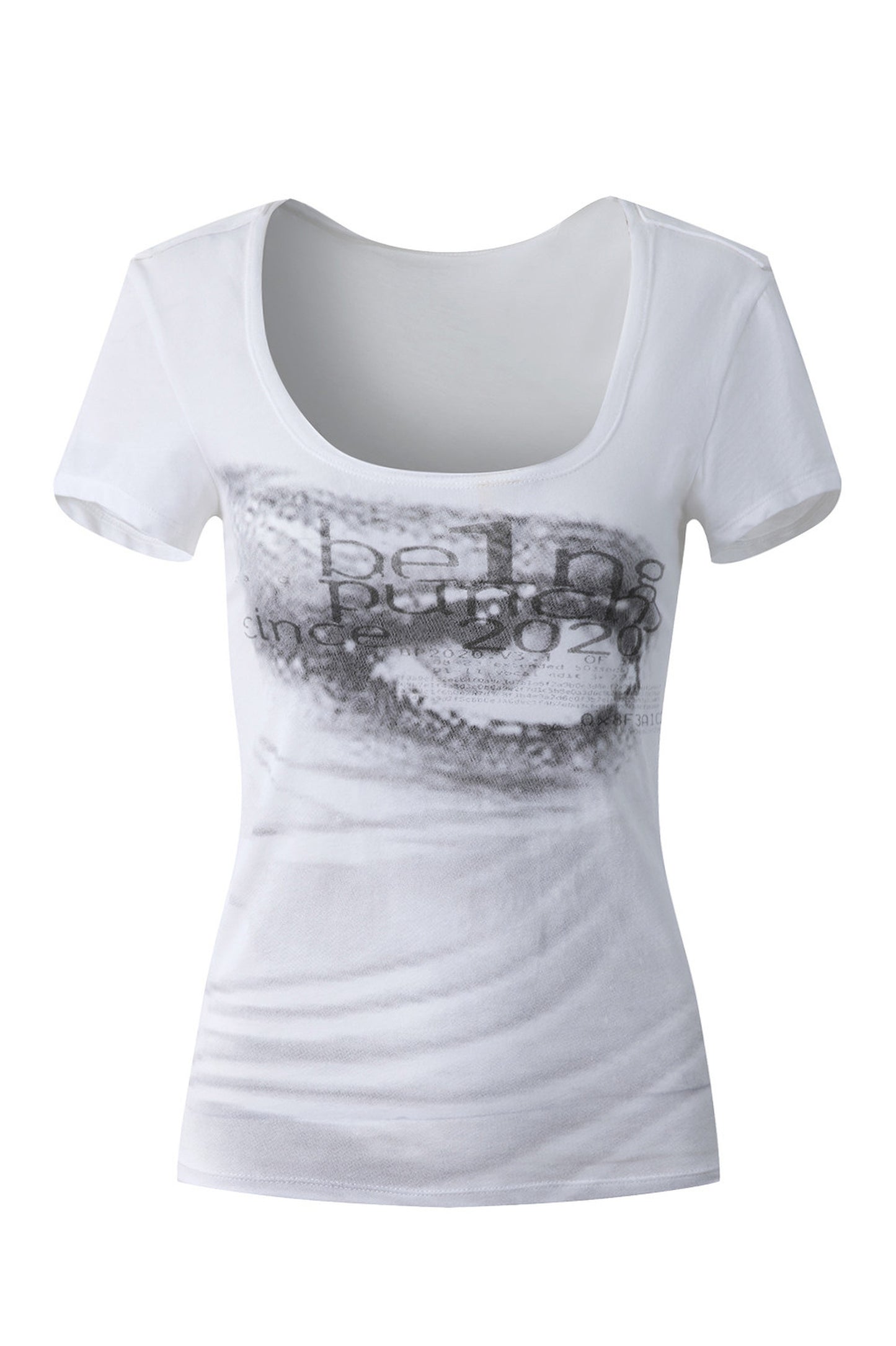 Illusion Print Slimming Top
