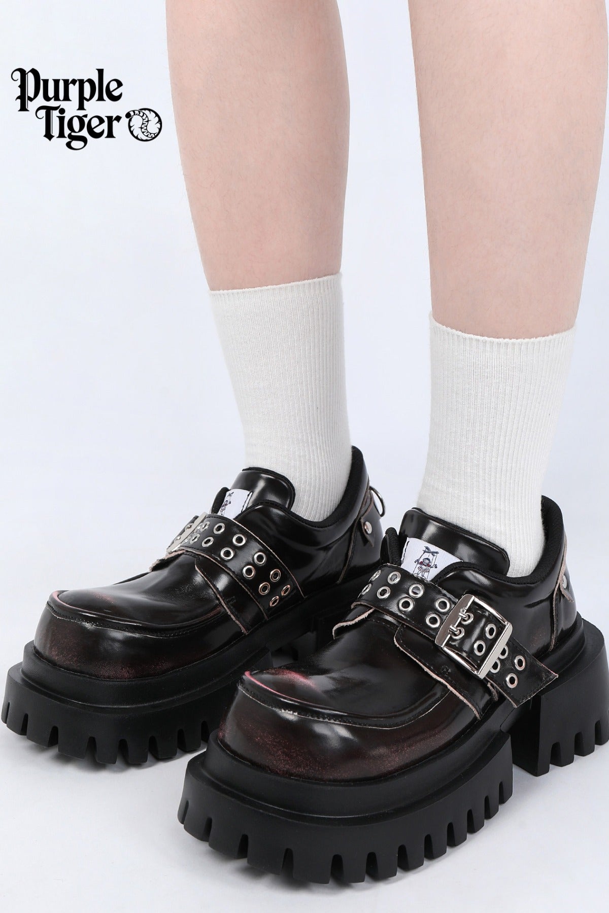 Thick-Soled Leather Derby Shoes