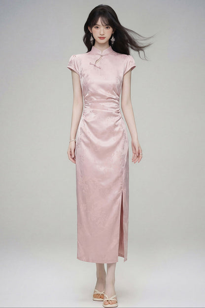 Peach Jade Cheongsam Dress