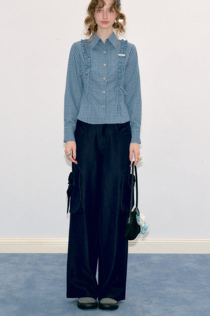 High-Waisted Wide-Leg Cargo Pants